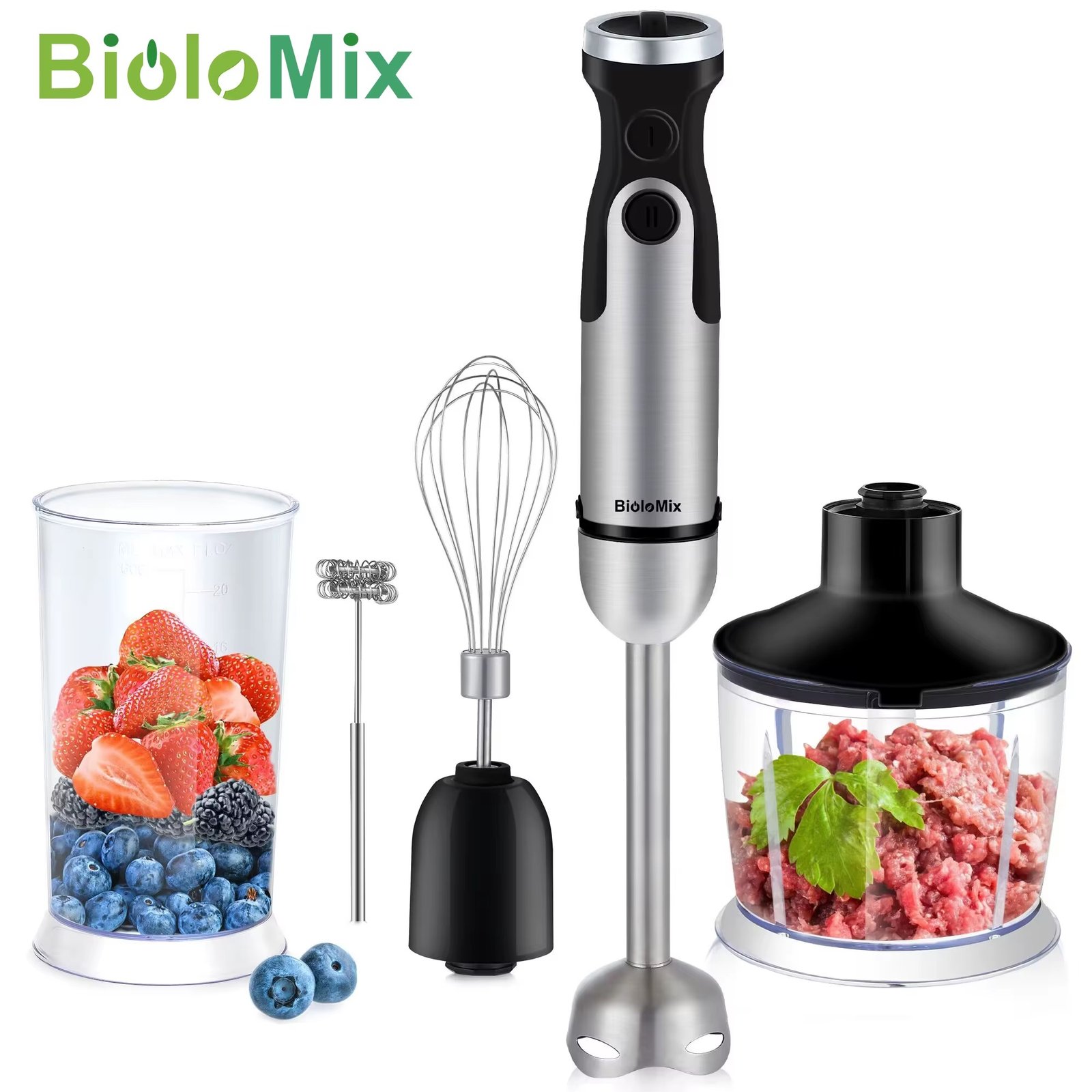 BioloMix 1200 واط 5 في 1 خلاط يدوي غاطس خلاط