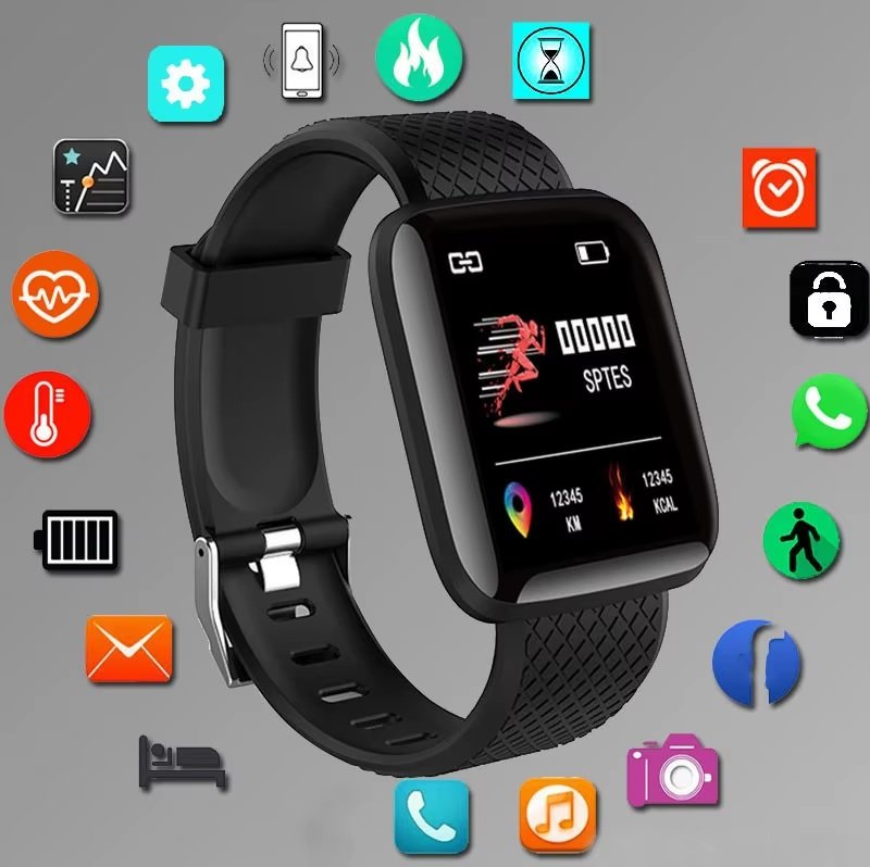 Smartwatch الرجال النساء ساعات المعصم ساعة ذكية رسالة مراقبة اللياقة البدنية سوار هدية عيد ميلاد ساعة إلكترونية لنظام أندرويد IOS 1